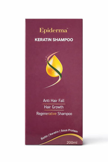 Epiderma Keratin Shampoo, Anti Hair Fall, Hair Growth, Regenerative Shampoo 200ml