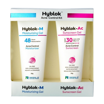 Regaliz Hyblock Acne Control Kit | Moisturizing Gel & Sunscreen Gel