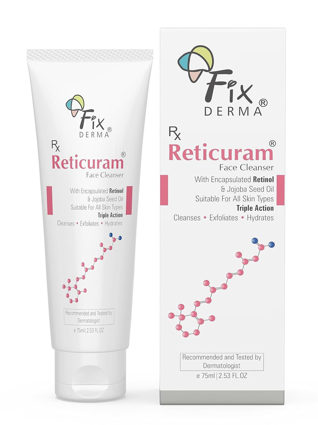 Fixderma Reticuram Face Cleanser PACK OF 2, 75ml