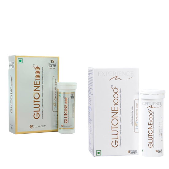 Glutone 1000 L-Glutathione Vitamin c 1000, 15 TAB