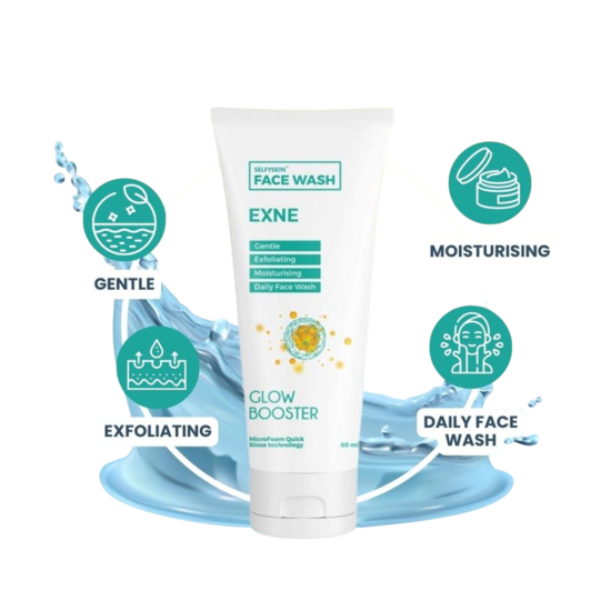 Exne Gentle Exfoliating & Moisturising Daily Face Wash, 60ml
