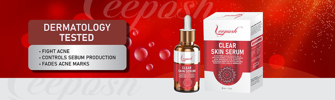 Cosderma Leeposh Clear Skin Serum 12% Niacinamide Serum + Zinc PCA 2% for Acne, Spot, Scars, Marks Melasma, 30ml