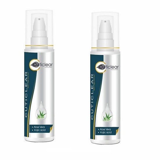Cuticlear Skin Lightening Face Wash with Kojic Acid and Aloe Vera, 100ml