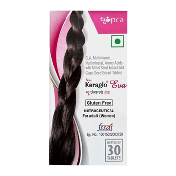 Keraglo Eva Tablet 30 tablets box – nutritional hair supplement for women