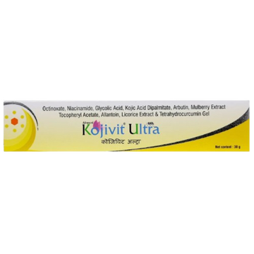 Kojivit Ultra Gel 30gm – dermatologist-recommended brightening gel for pigmentation, dark spots, and uneven skin tone.